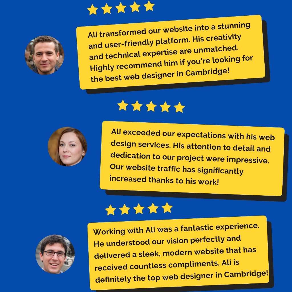 Client's Feedback for Website designer in Cambridge