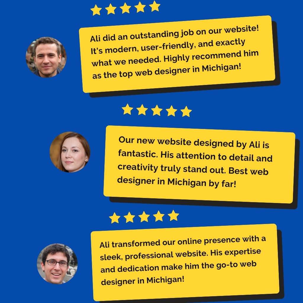 Client's Feedback for Website designer in Michigan