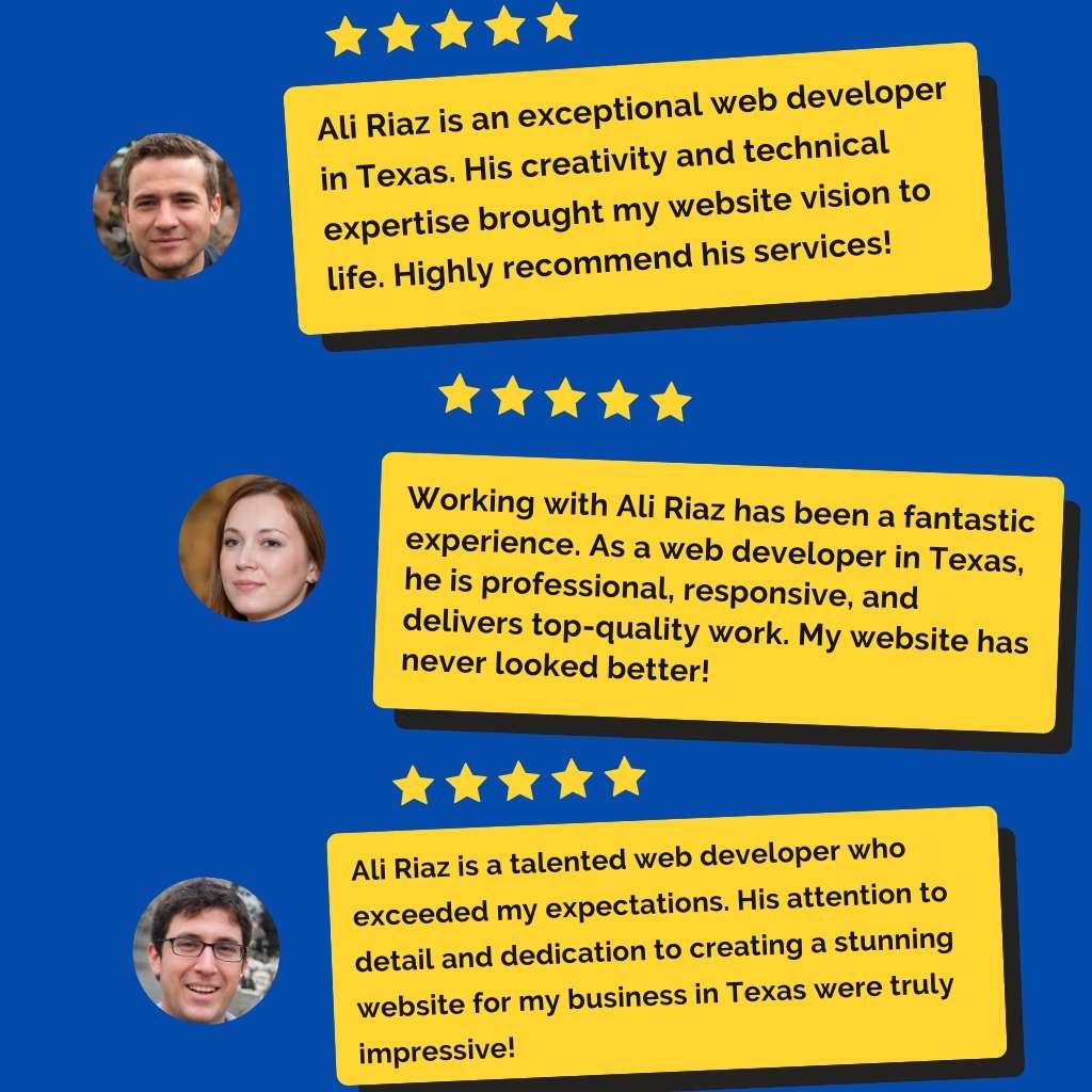 Client's Feedback for Web Developer in Texas